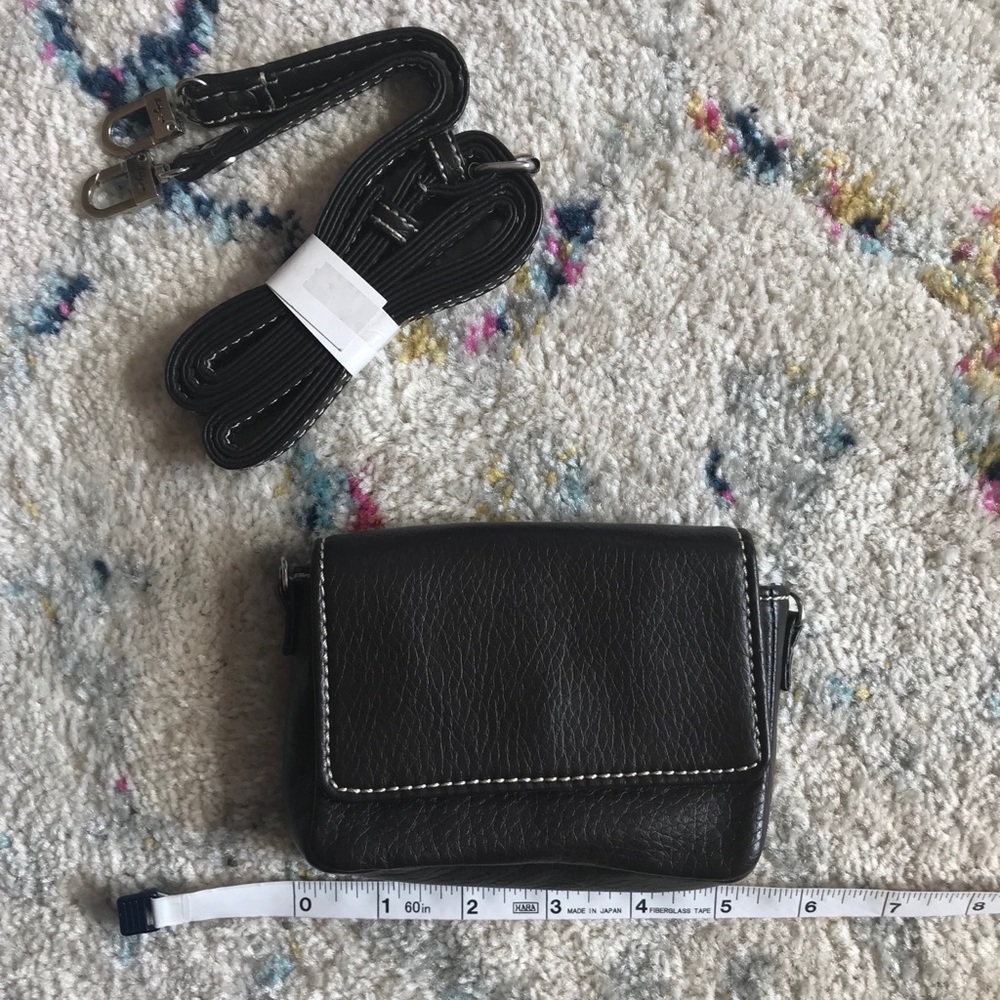 Thirty One chocolate brown cross body wallet purse